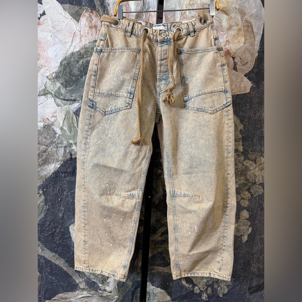 New Free People We The Free Moxie Pull-On Barrel Jeans Size 27 - Picture 4 of 7